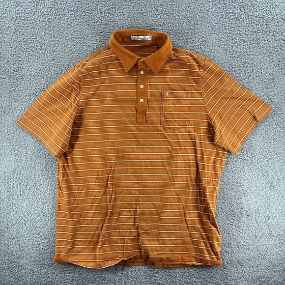 Criquet Orange Striped Polo Shirt - Picture 1 of 6